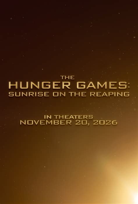 hunger games 2|The Hunger Games: Sunrise on the Reaping .